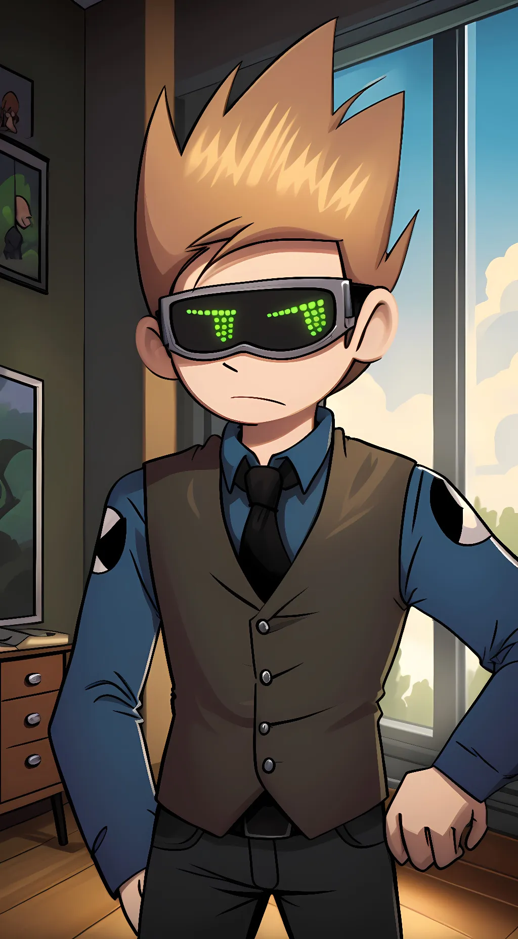 ai character: Future Tom  background