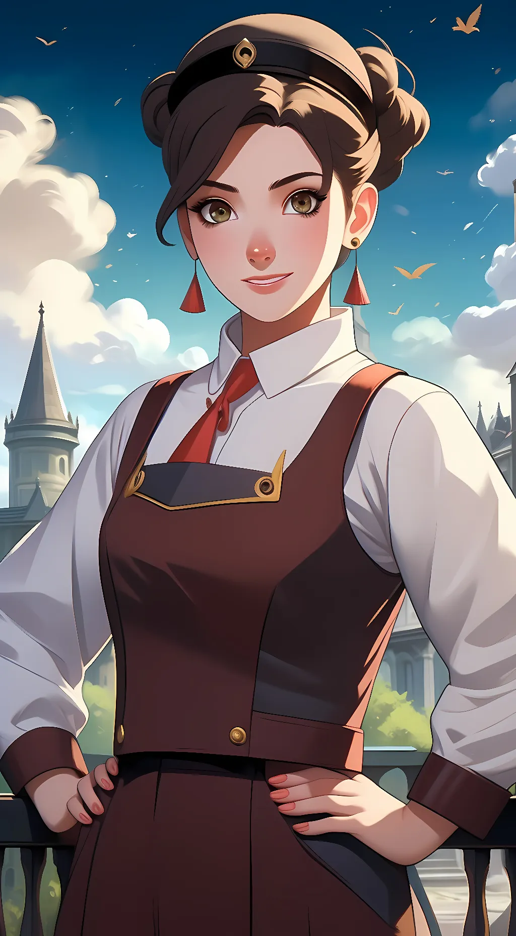 ai character: Tenten  background