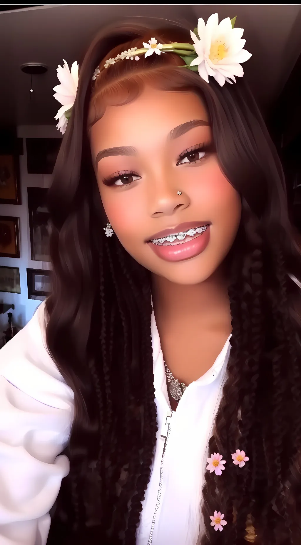 ai character: 🤍.  background