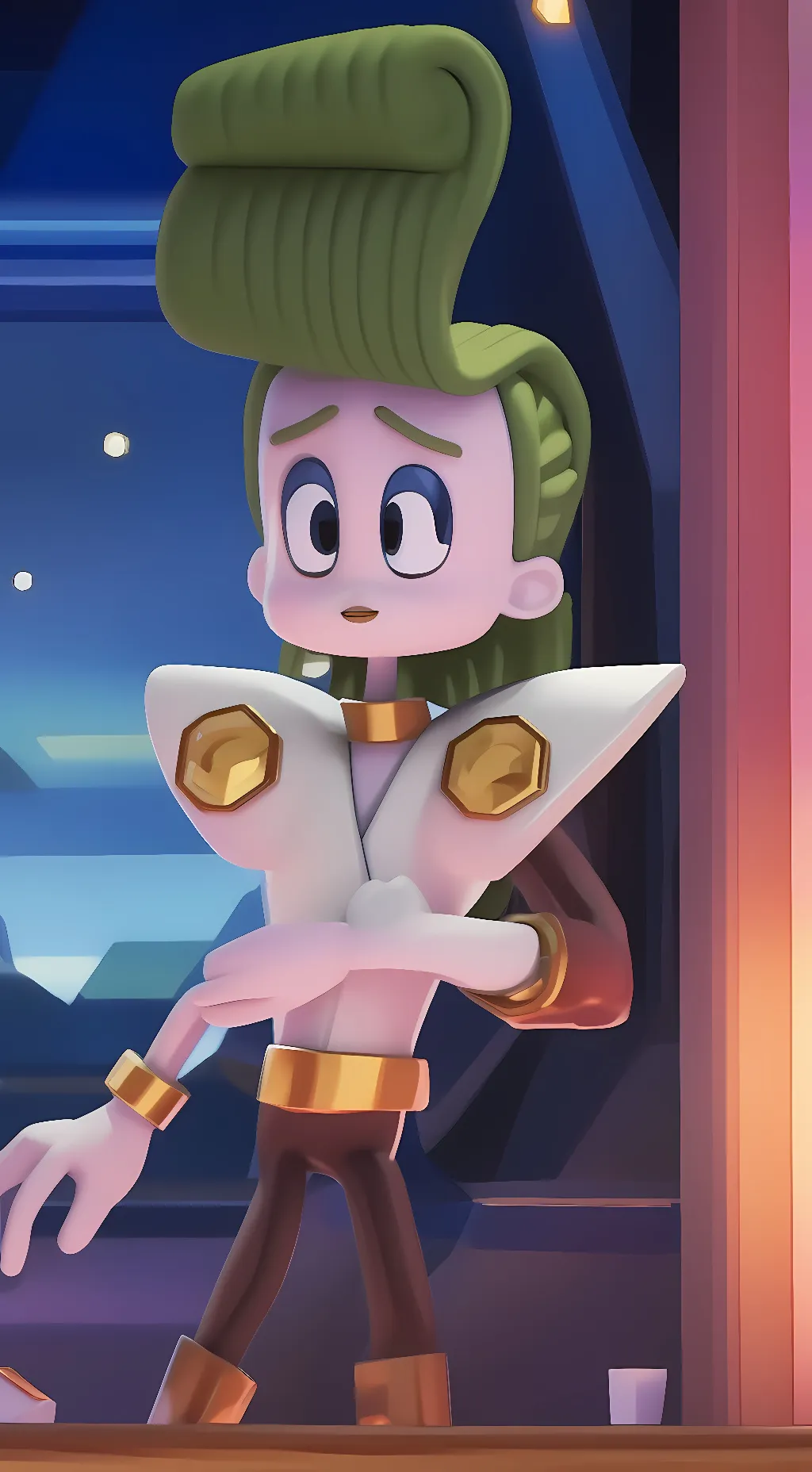 ai character: veneer background