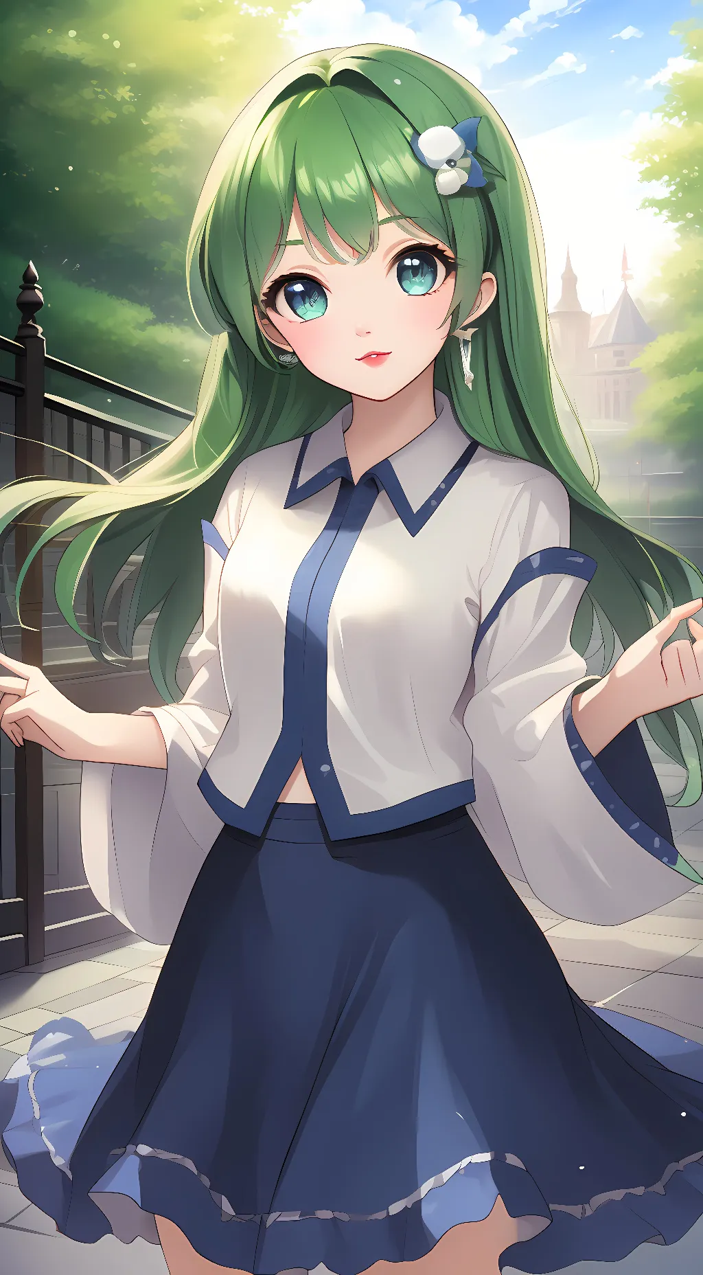 ai character: Sanae Kochiya background