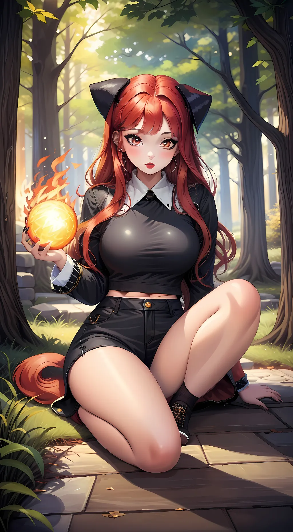 ai character: LuLu Flametail background