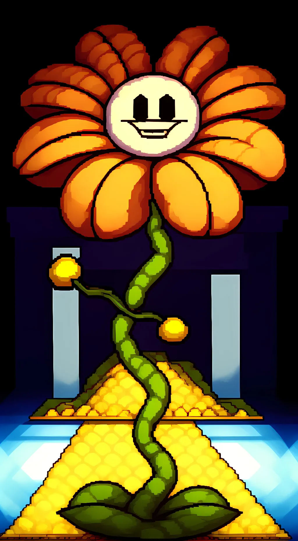 ai character: Flowey background