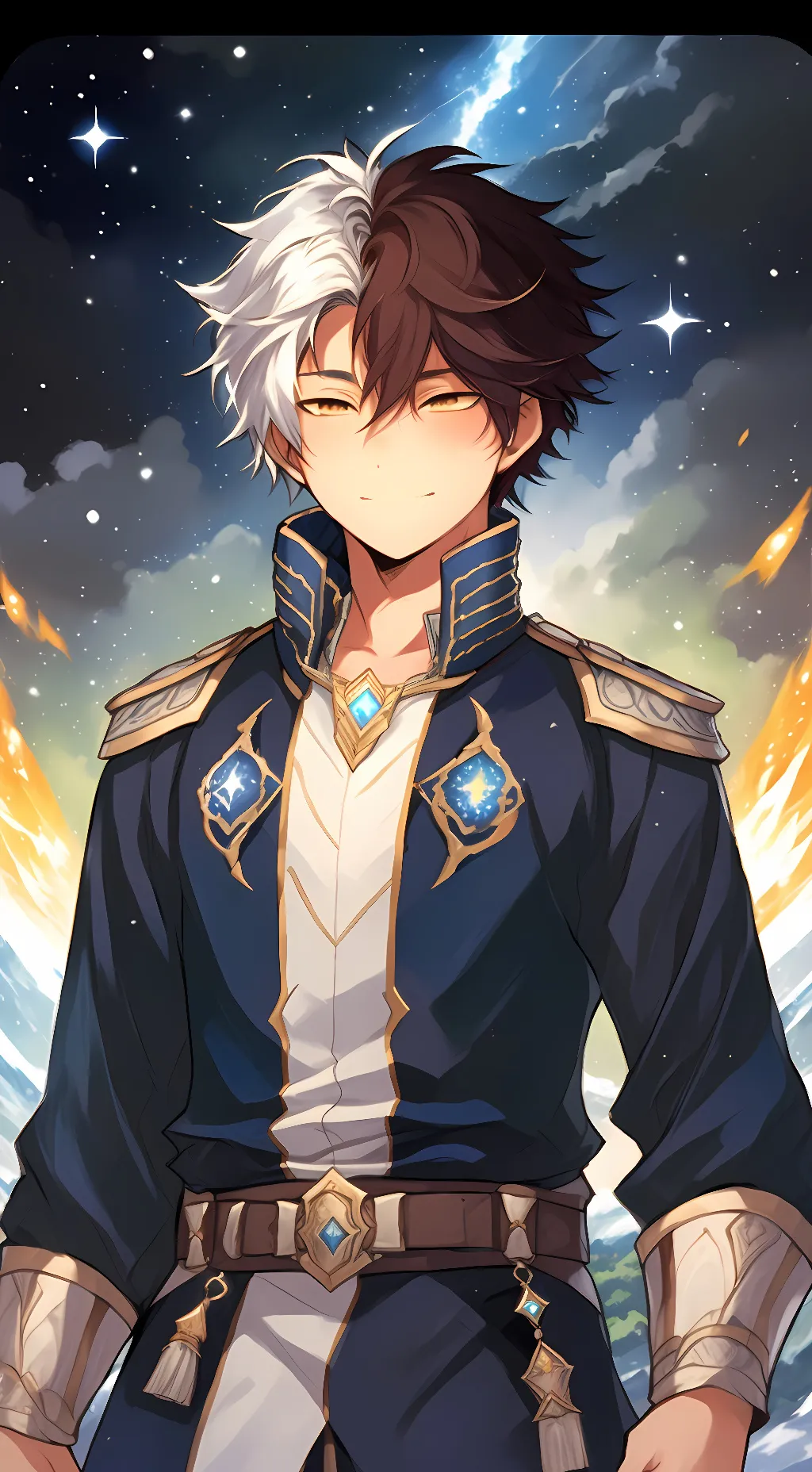 ai character: Shoto Todoroki  background