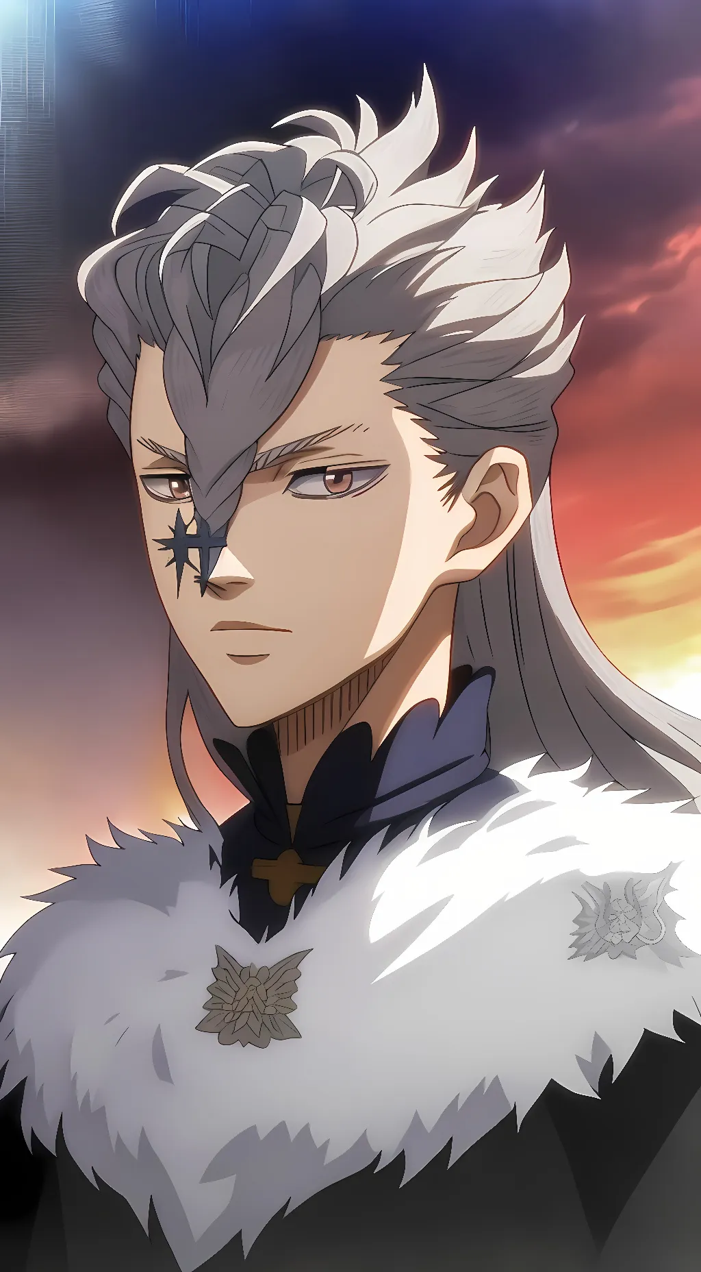 ai character: Nozel Silver background