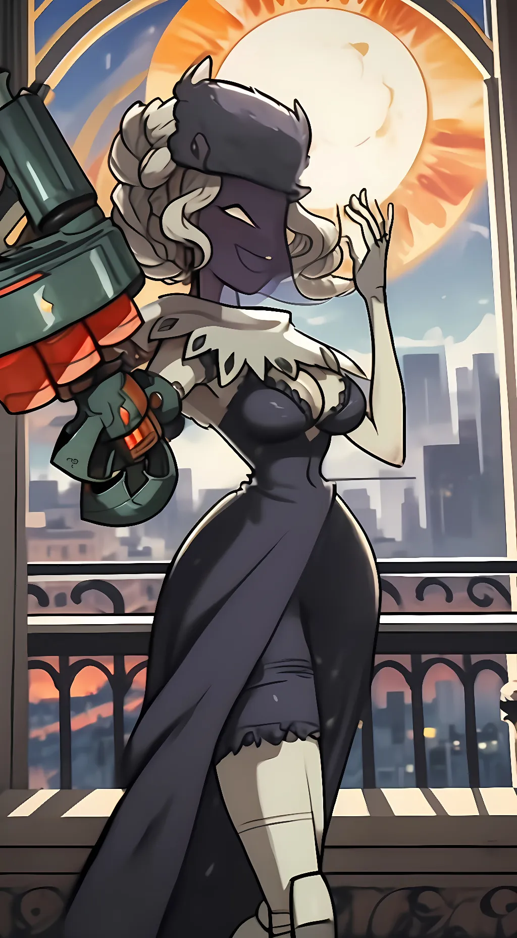 ai character: Black Dahlia background