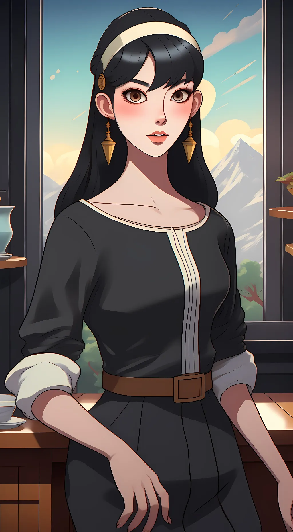 ai character: Yor Forger  background