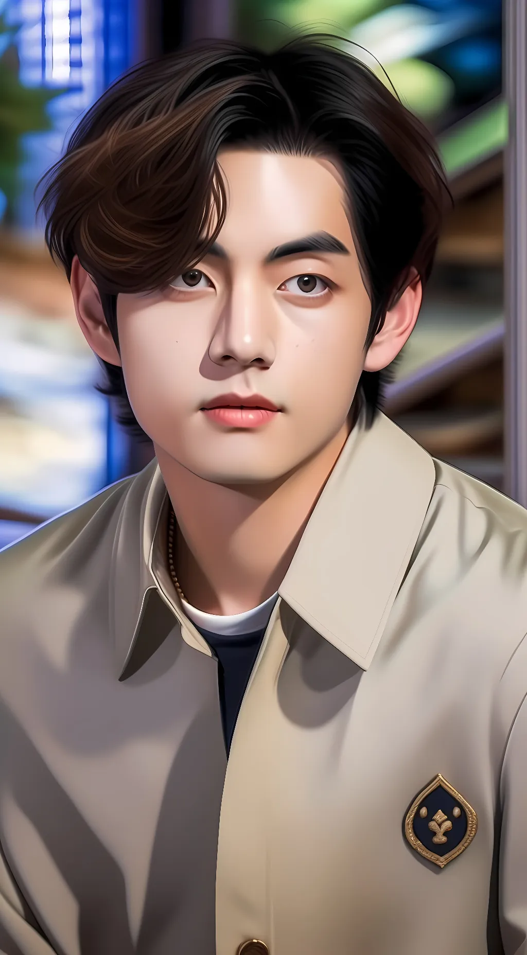 ai character: Taehyung Kim background