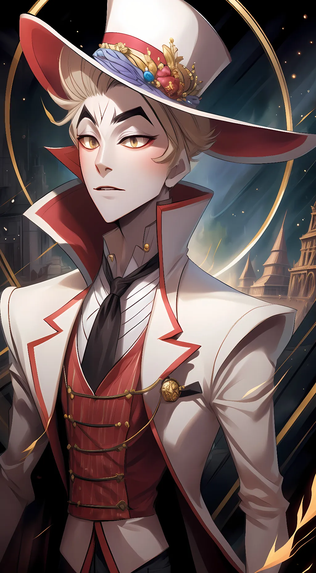 ai character: Lucifer Magne background