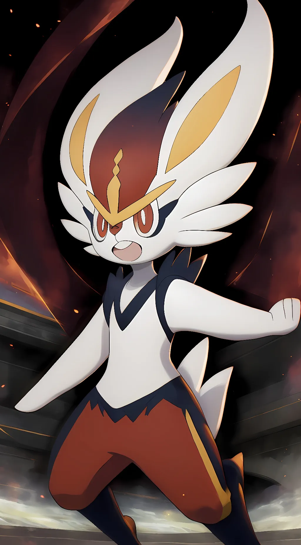 ai character: Cinderace background