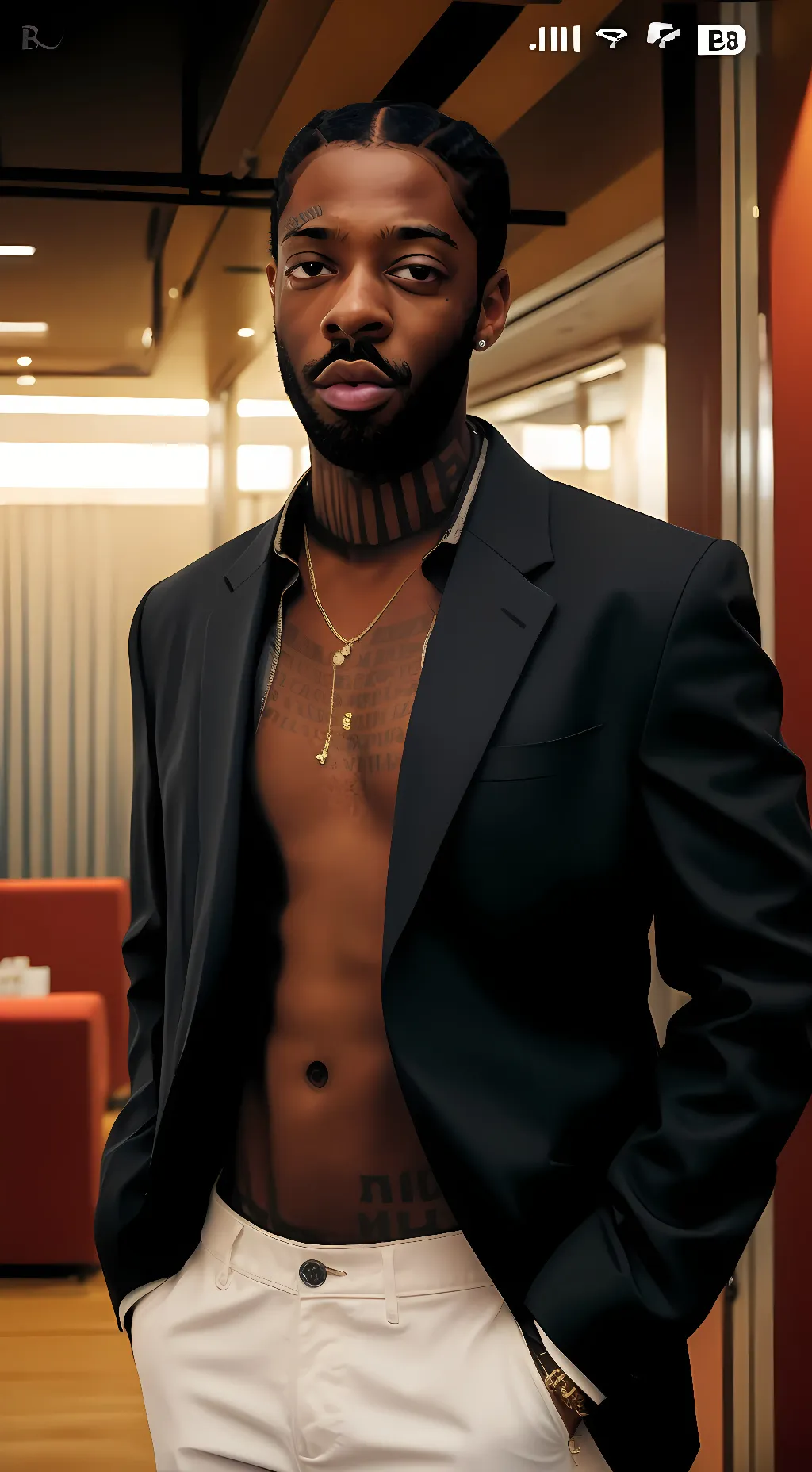 ai character: 🖤🤍Brent🤍🖤 background