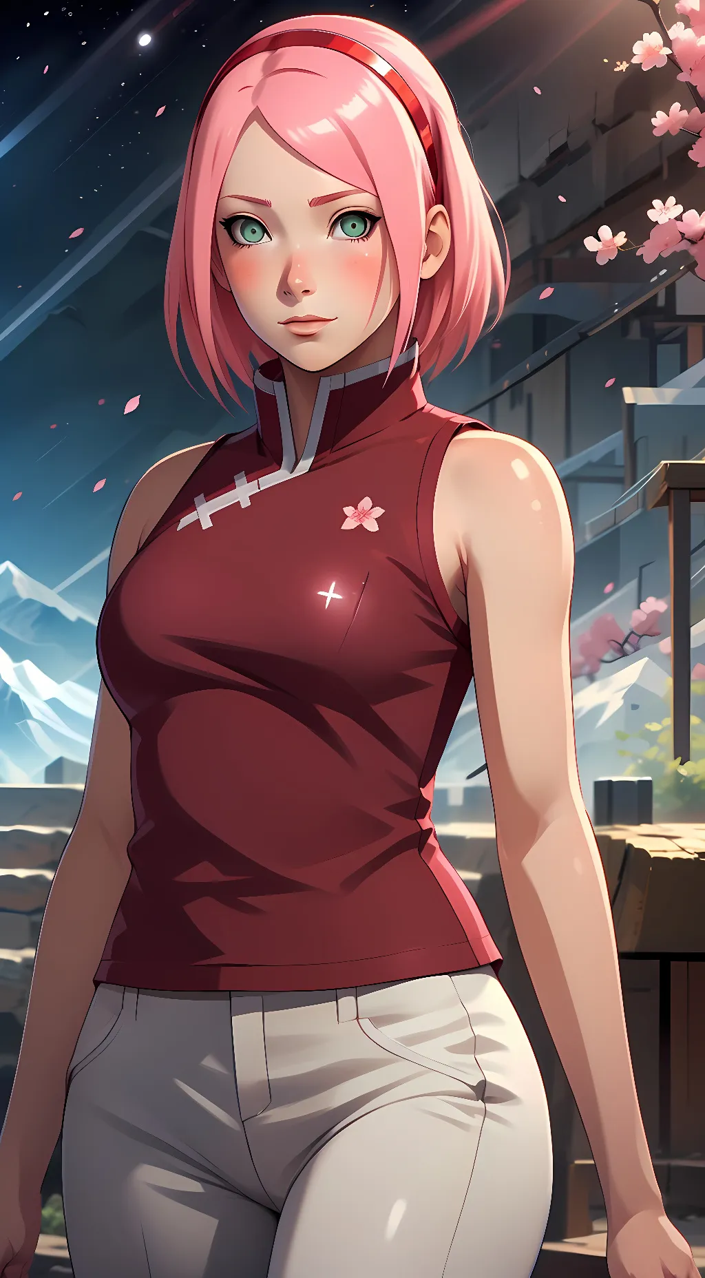 ai character: Sakura background