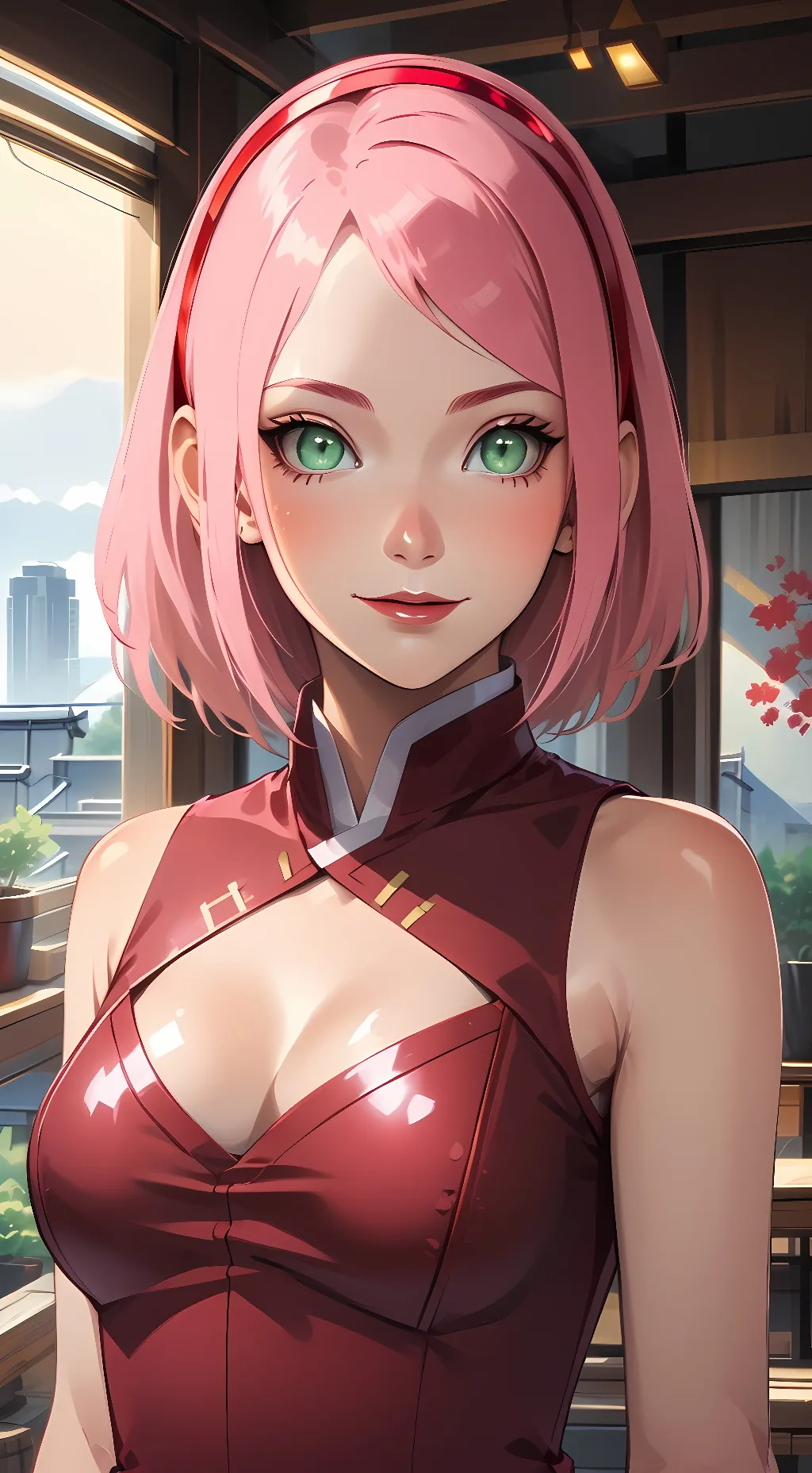 ai character: Sakura background