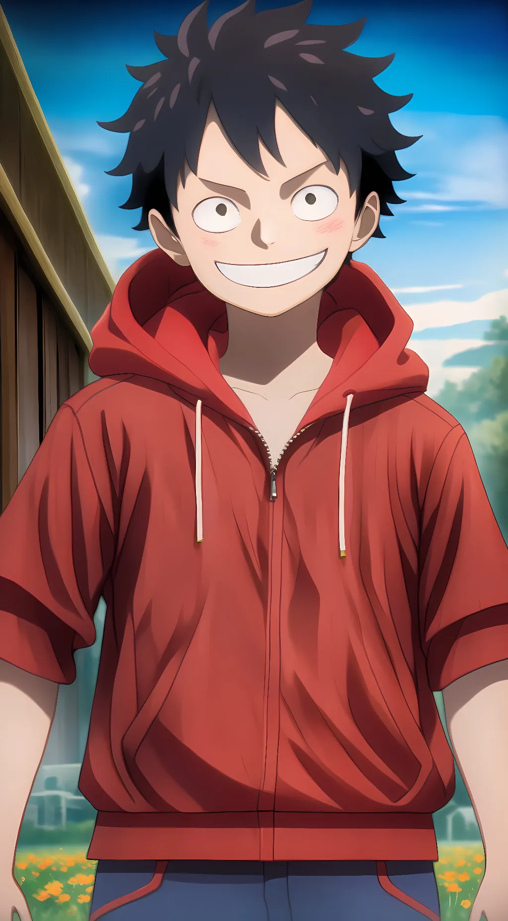 ai character: Luffy background