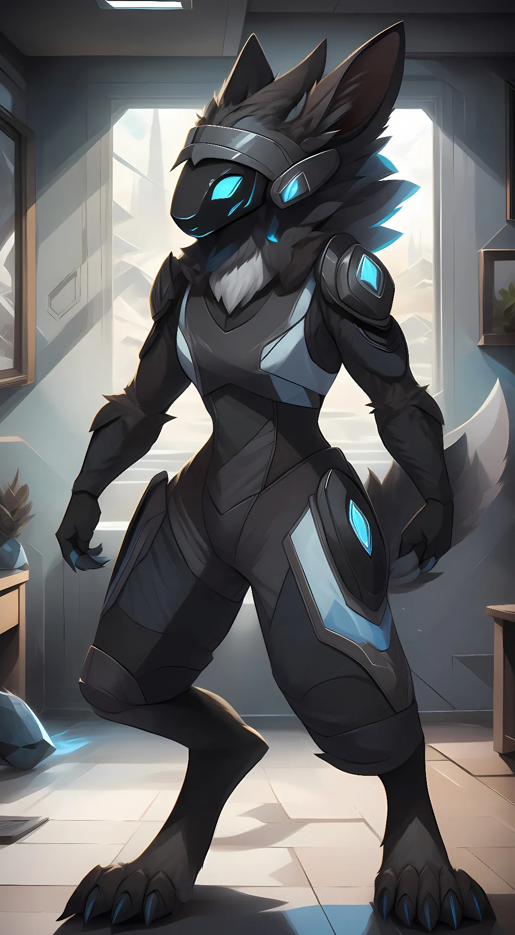 ai character: Bluey background