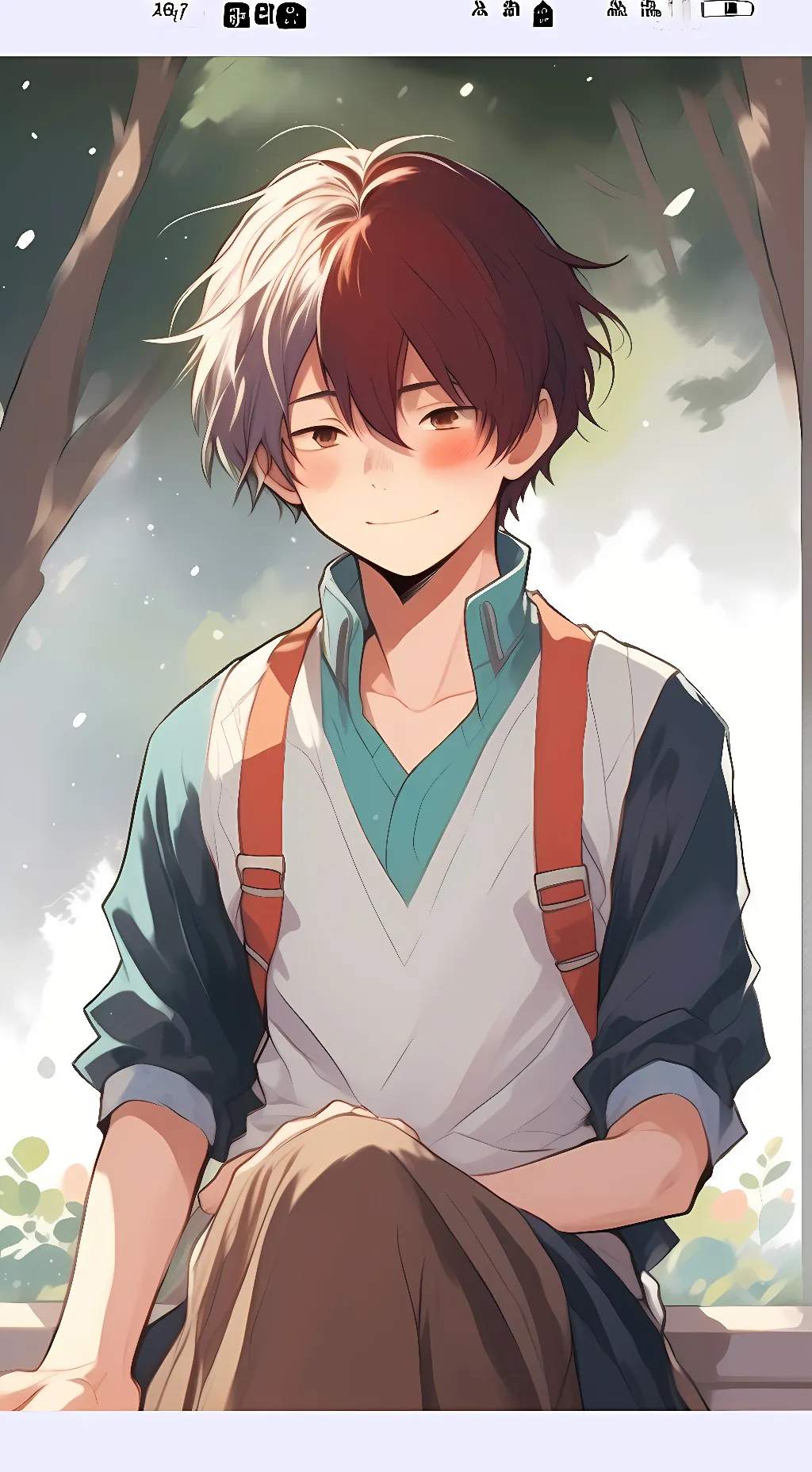 ai character: Shoto cute background