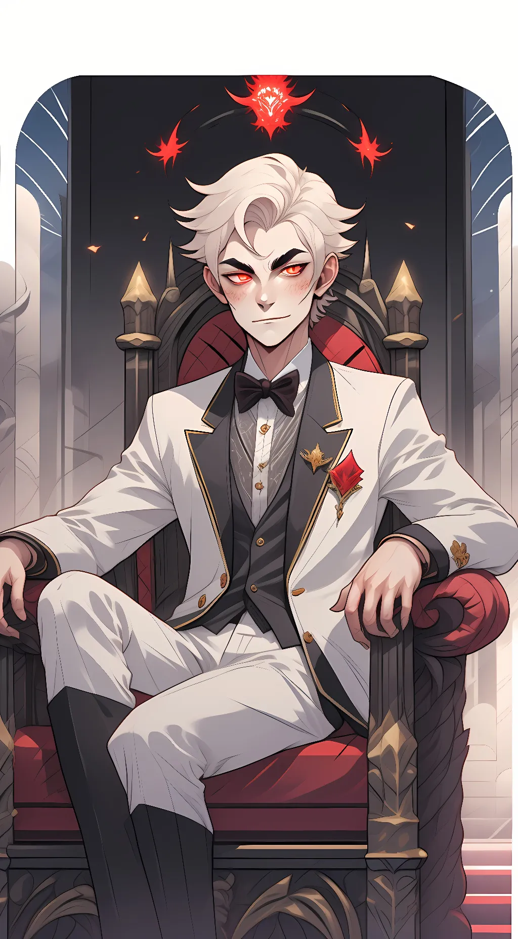 ai character: Lucifer (hazbin) background