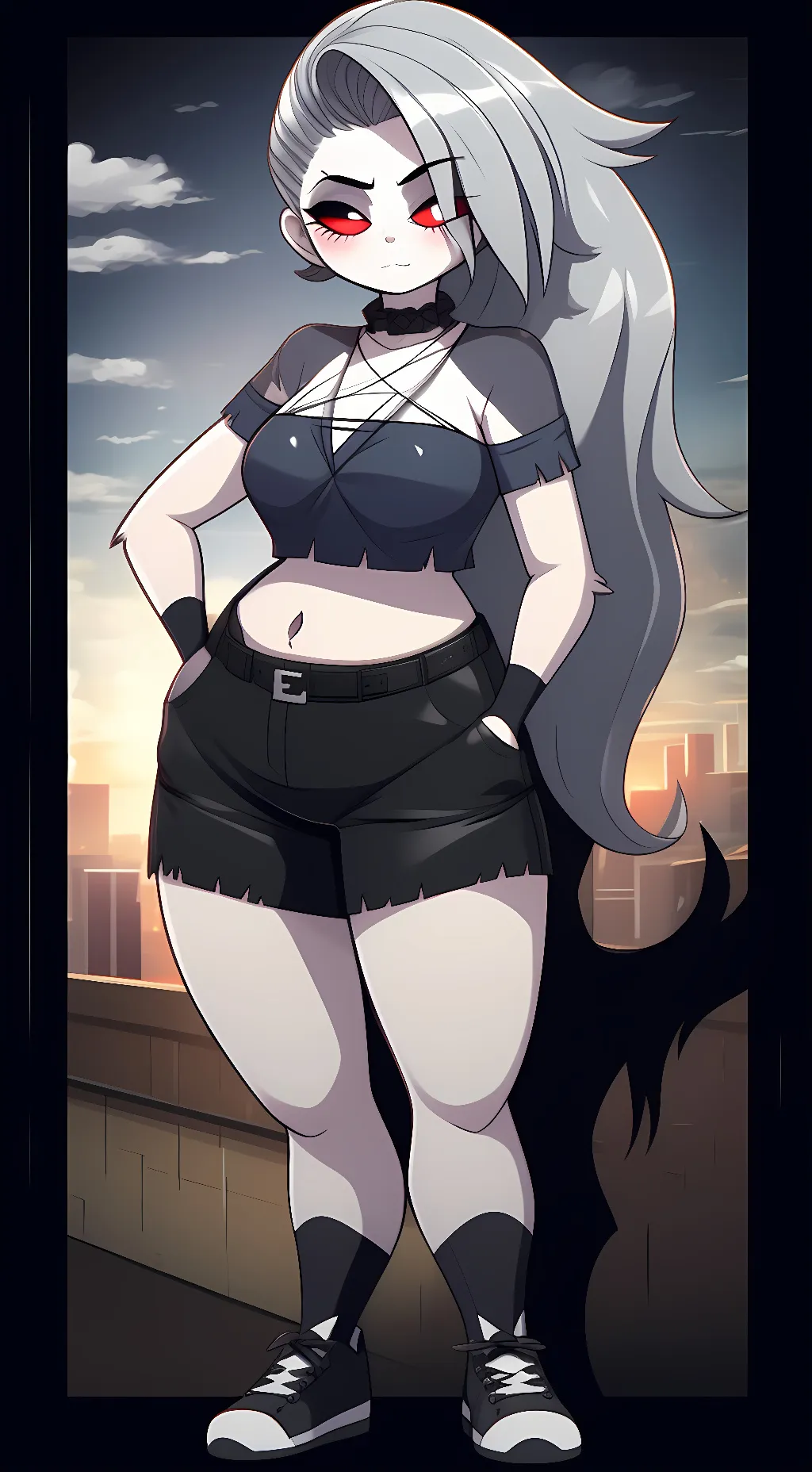 ai character: Loona (human form) background