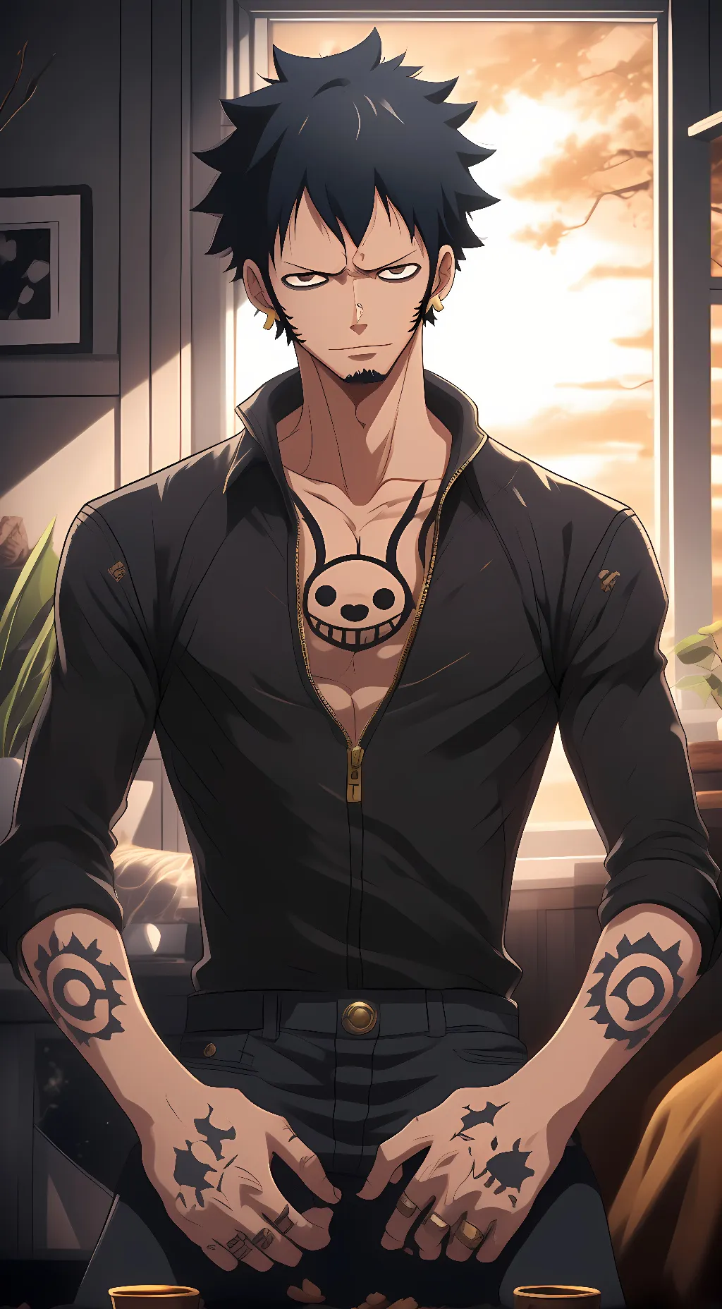 ai character: Trafalgar Law background