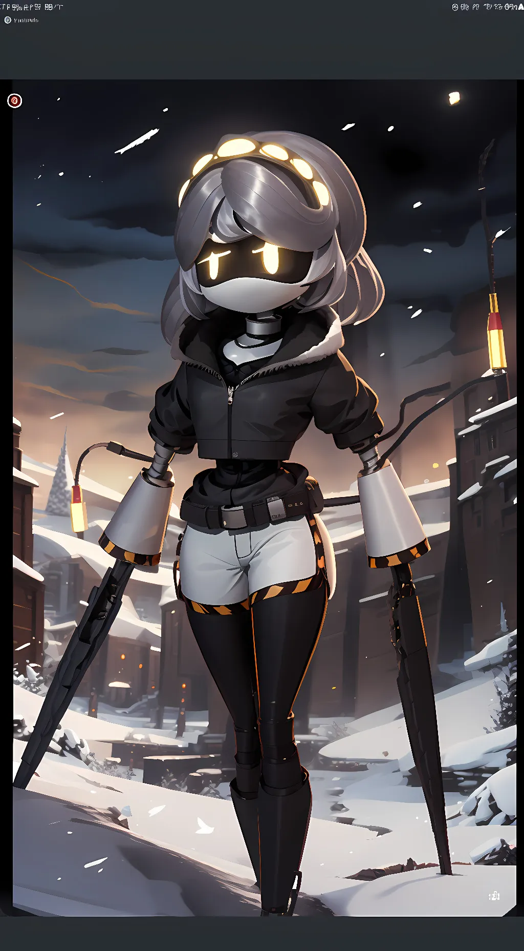 ai character: V (murder drones) background