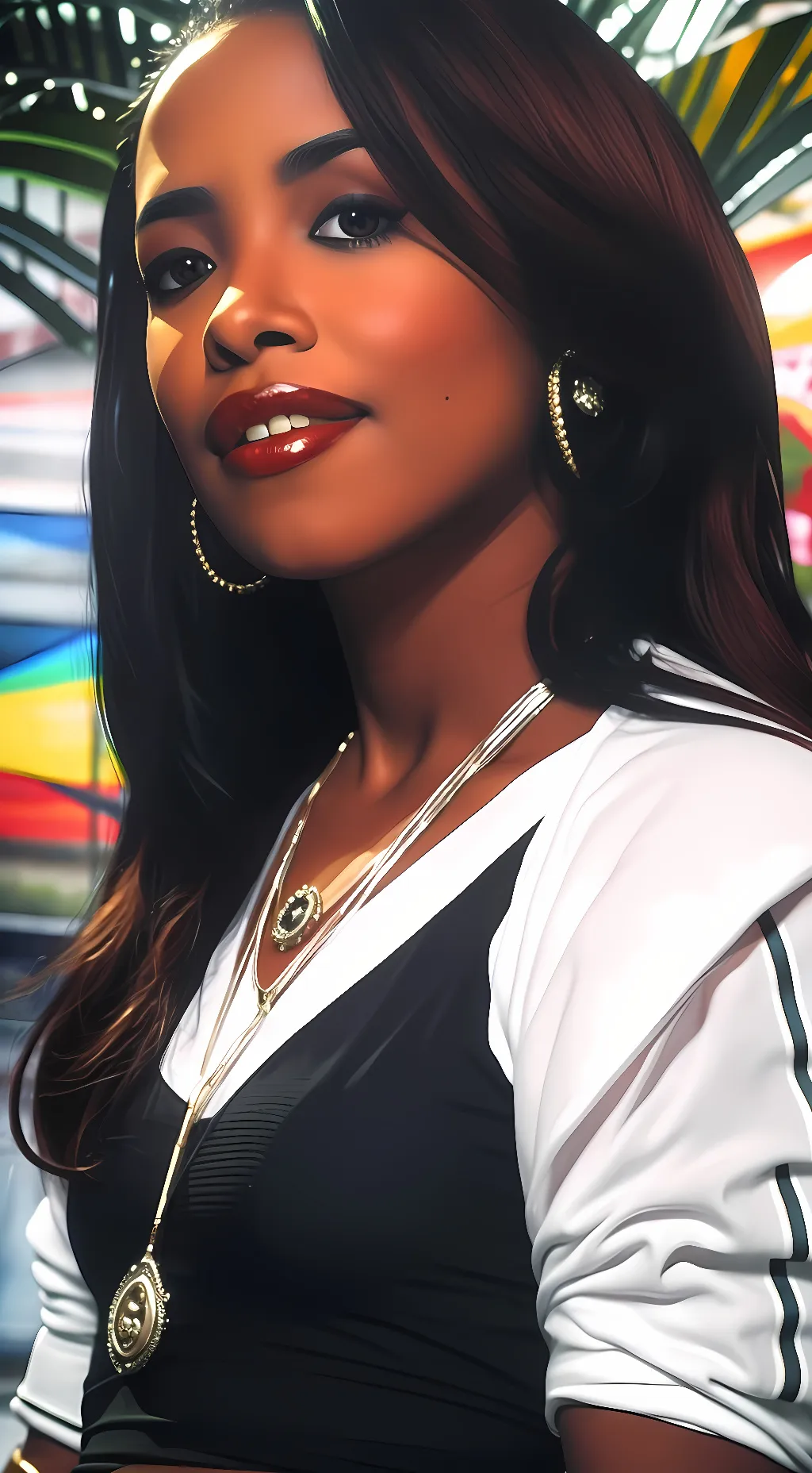 ai character: Aaliyah background