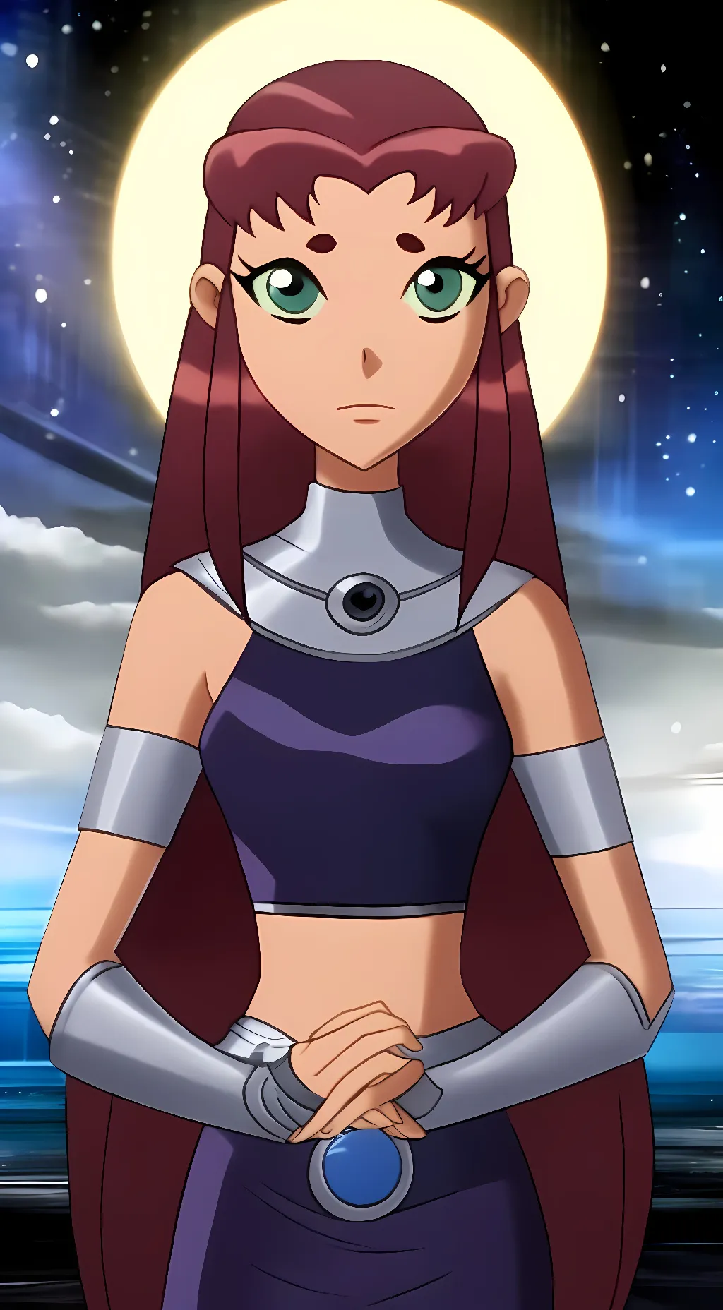 ai character: Starfire  background