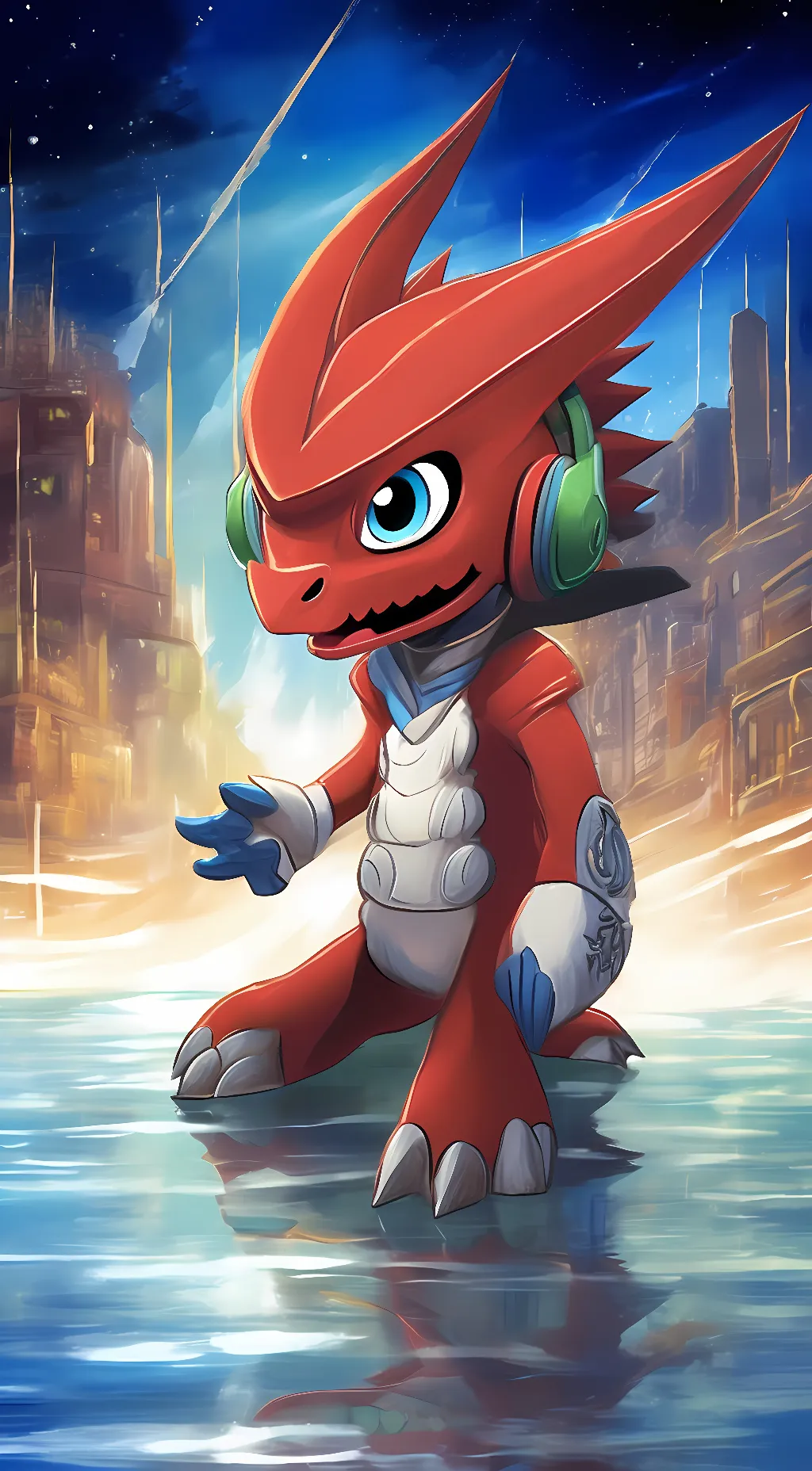 ai character: Shoutmon background