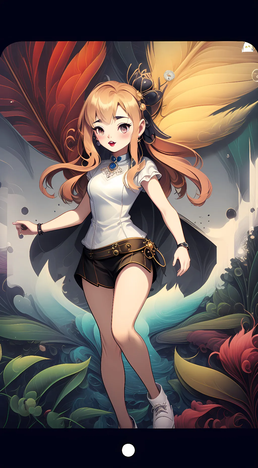 ai character: Queen of Light/Sun background