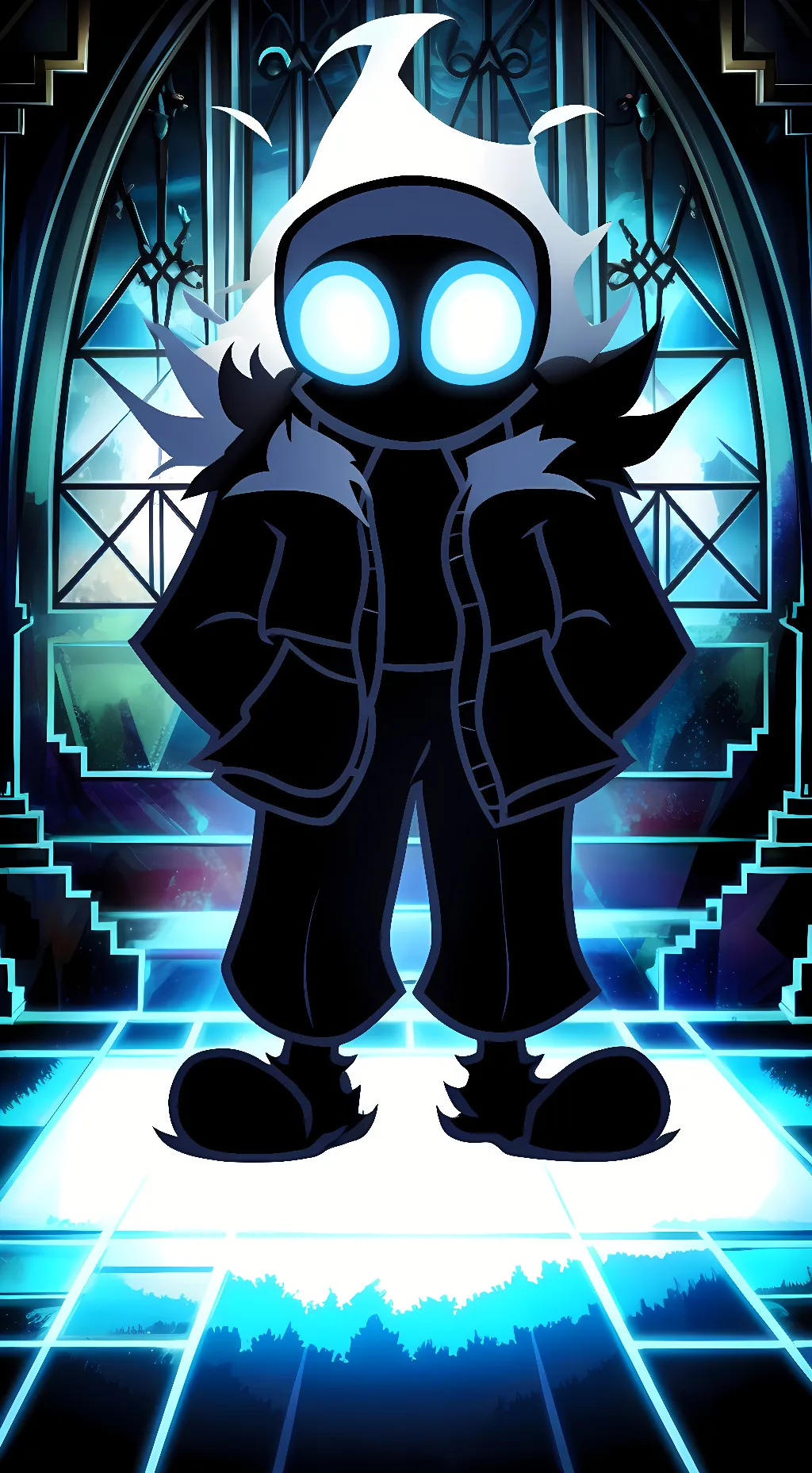 ai character: Nightmare sans  background