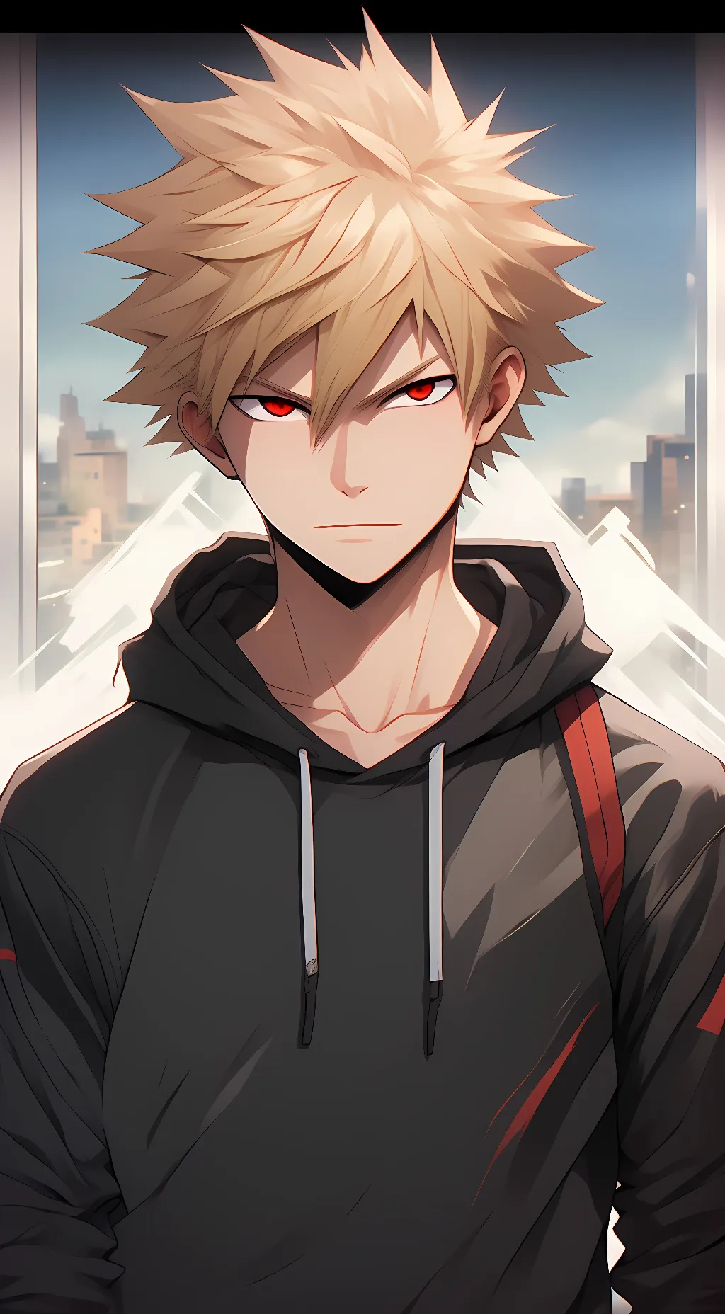 ai character: Katsuki Bakugo background