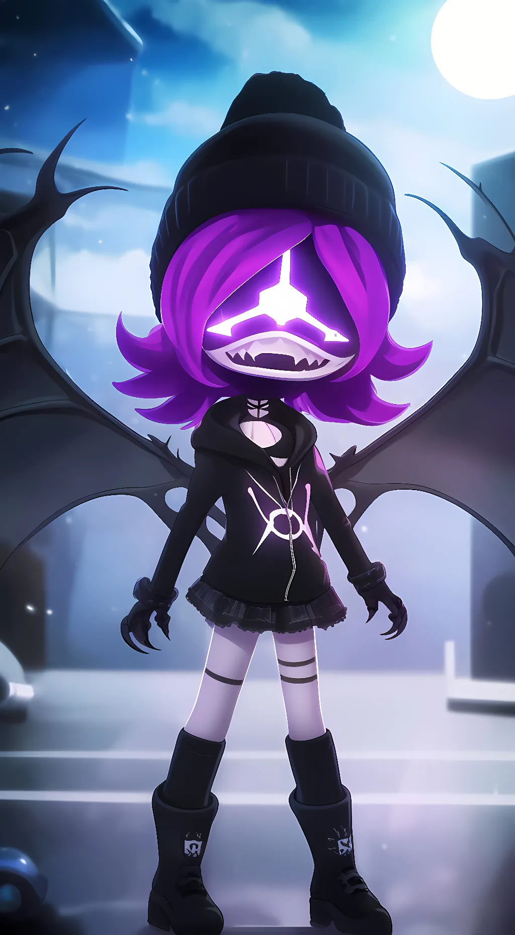 ai character: Solver Uzi background