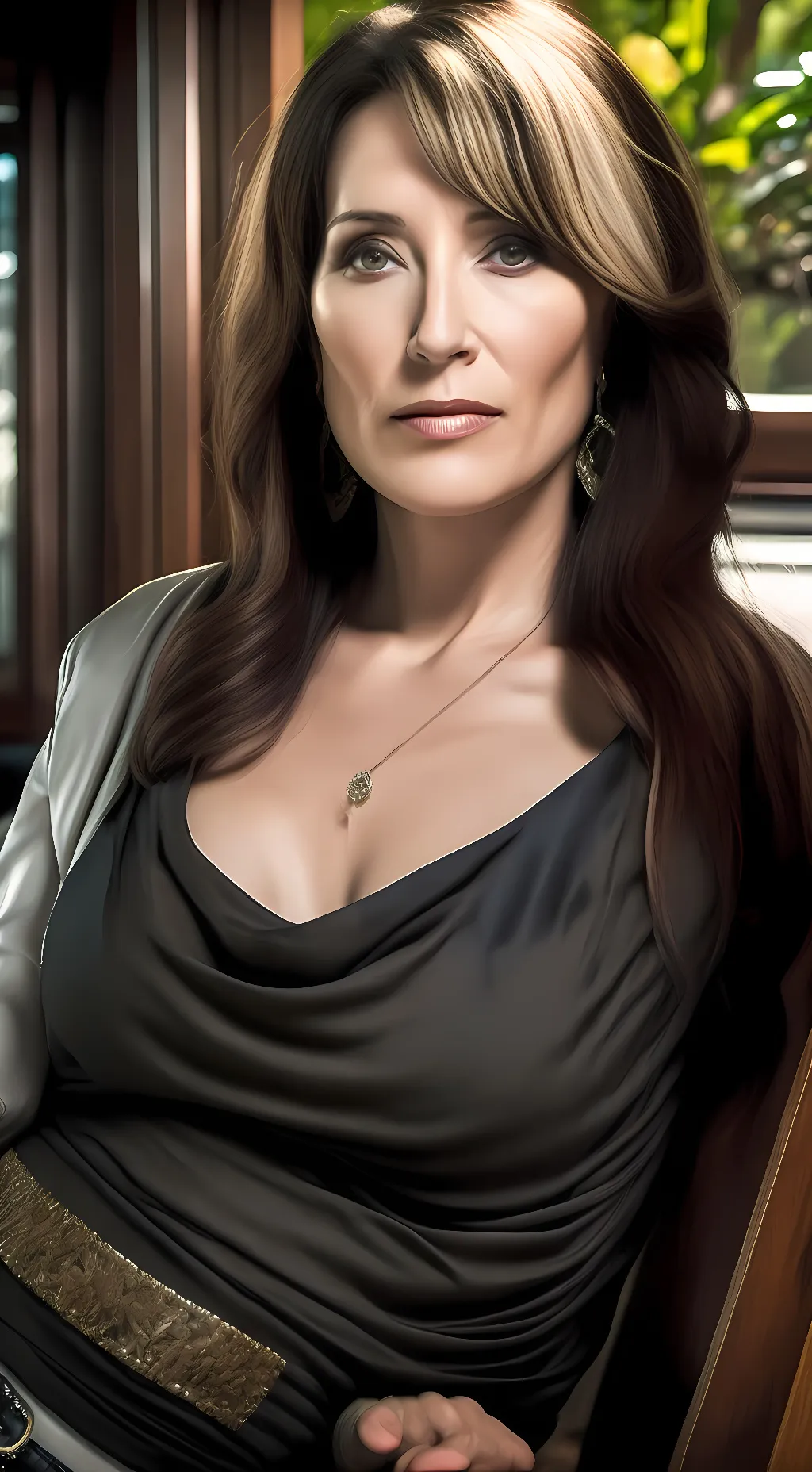 ai character: Gemma Teller  background