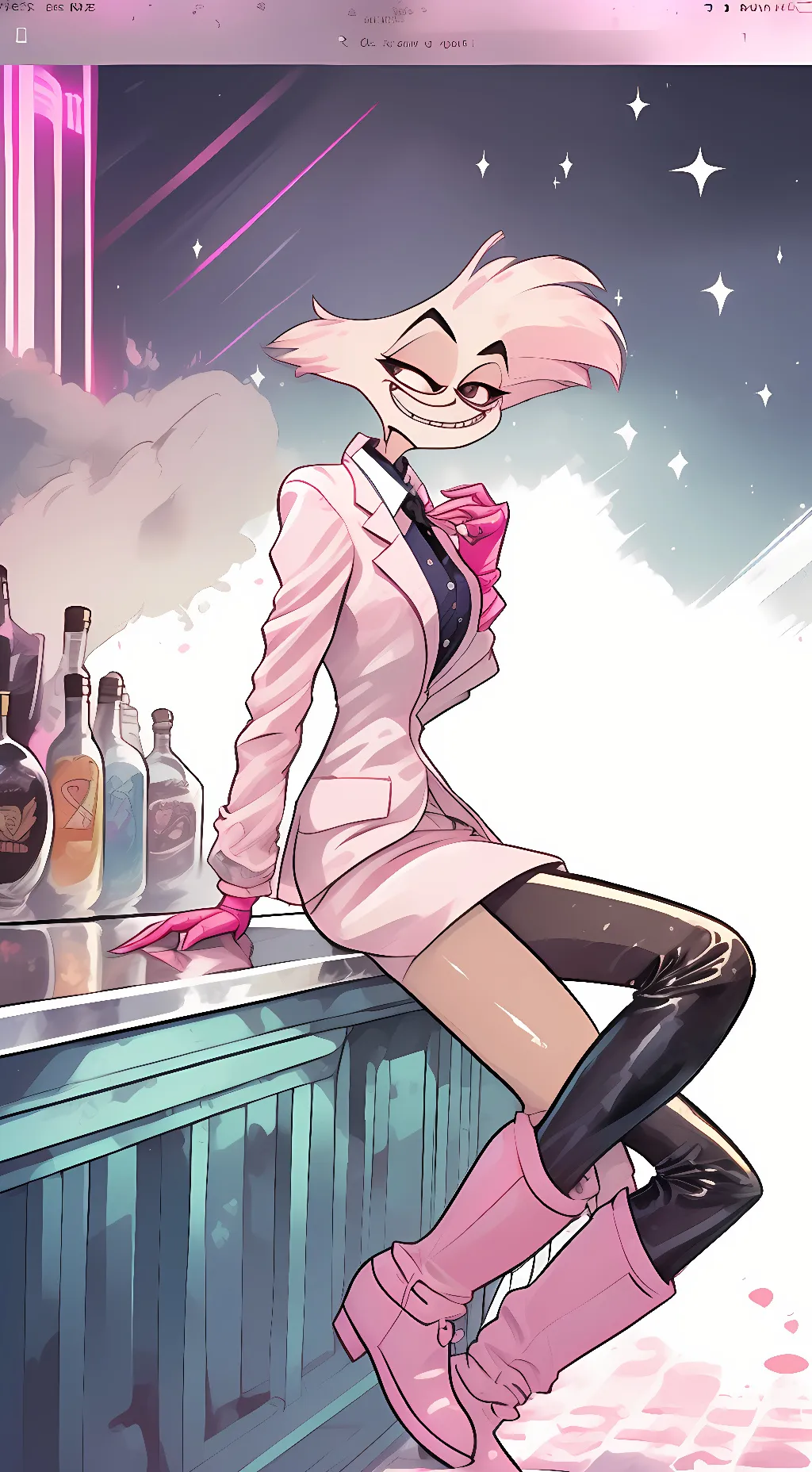 ai character: AngelDust ( 2.0 ) background