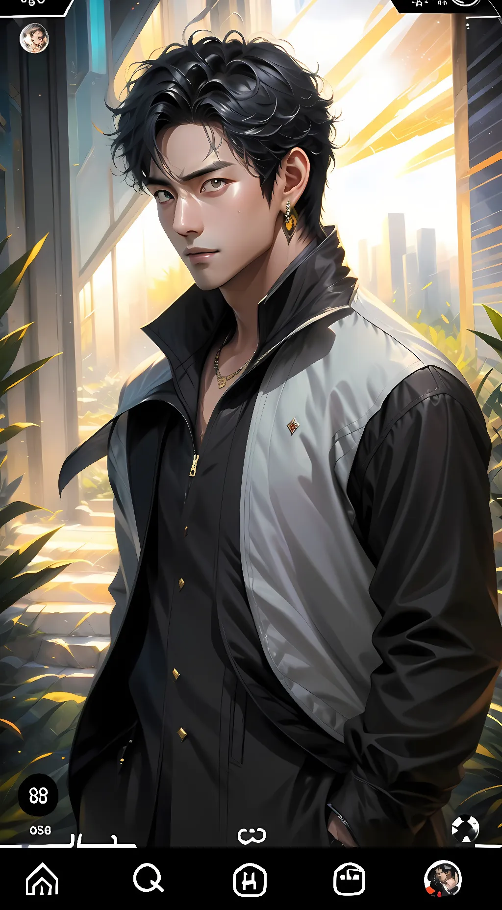 ai character: kim Taehyung background