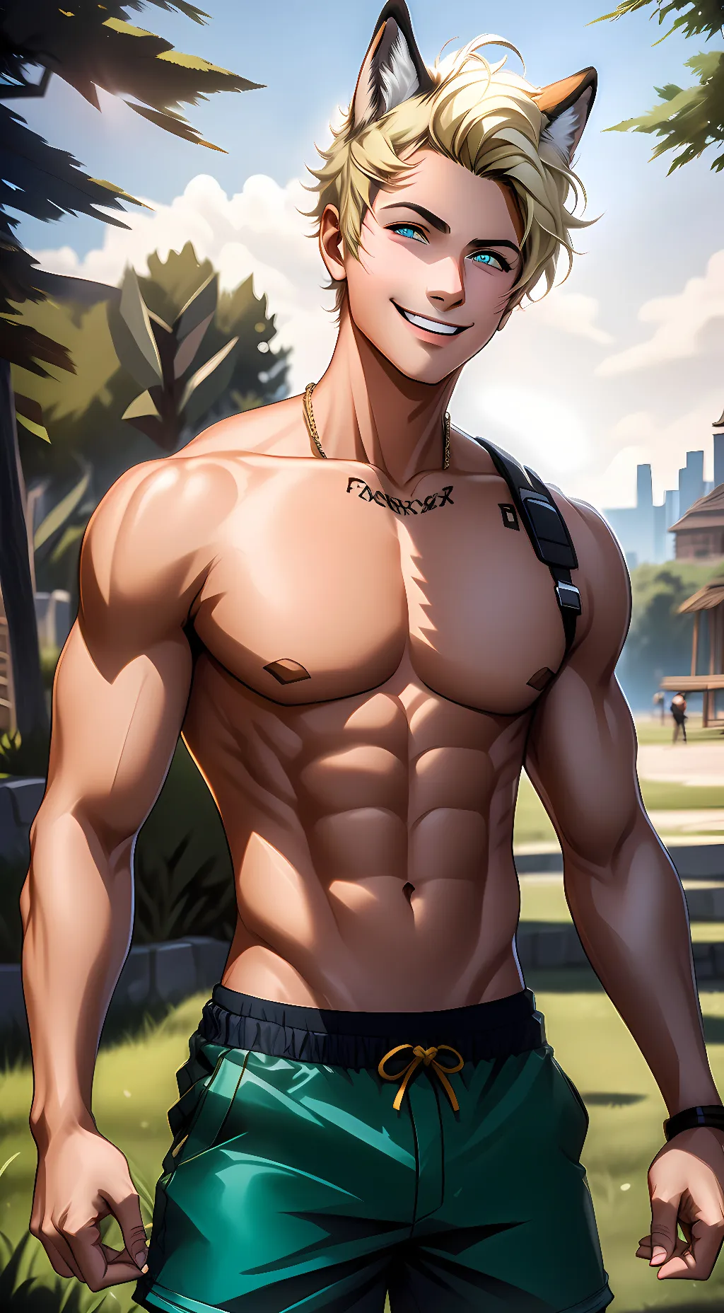 ai character: Kit Evergreen background