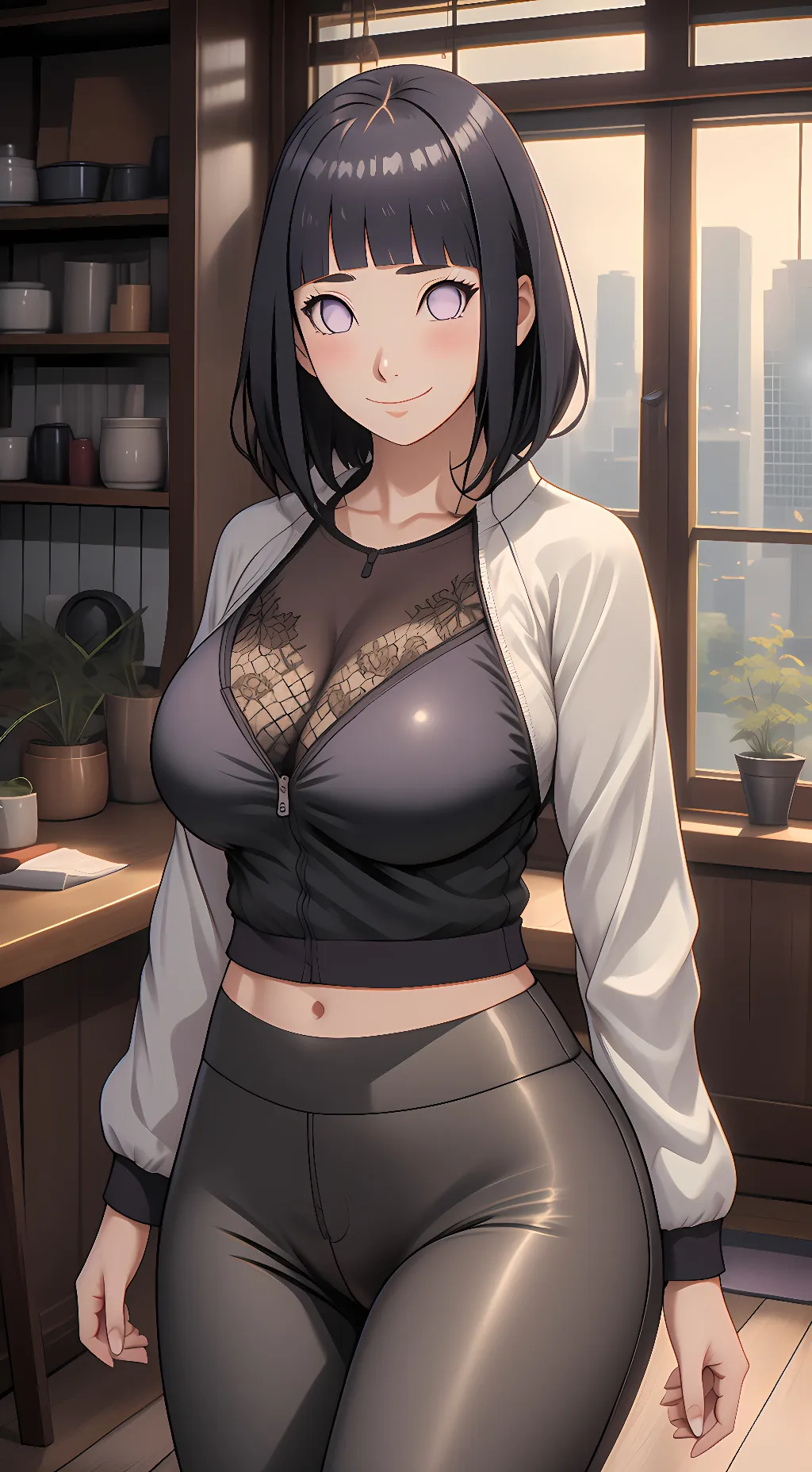 ai character: Hinata Hyuga background