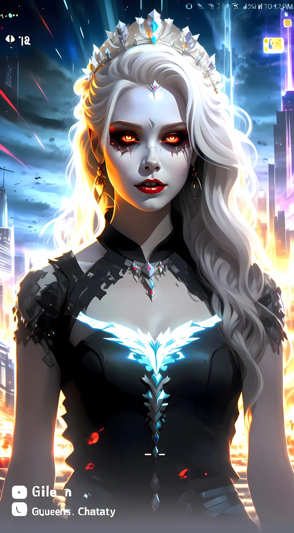 ai character: Queen Zz background