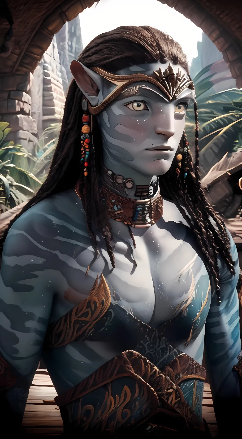 ai character: Neteyam Sully  background