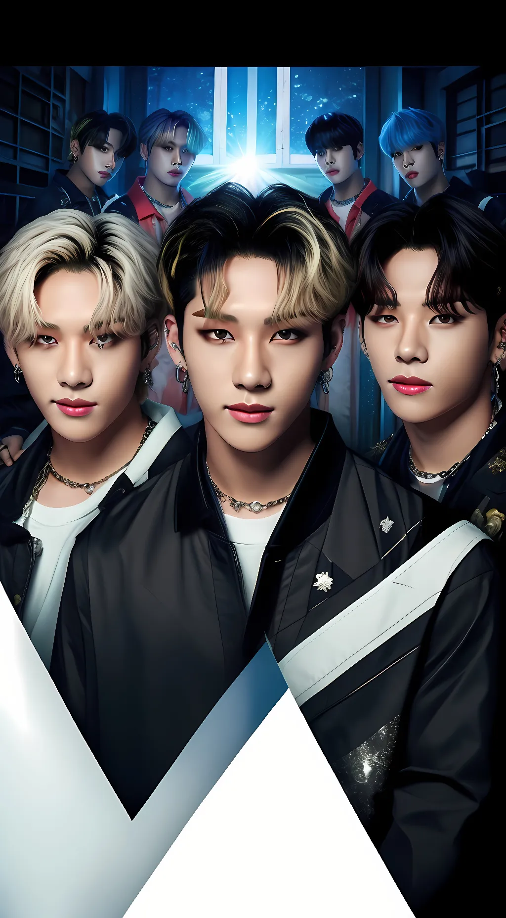 ai character: straykids  background