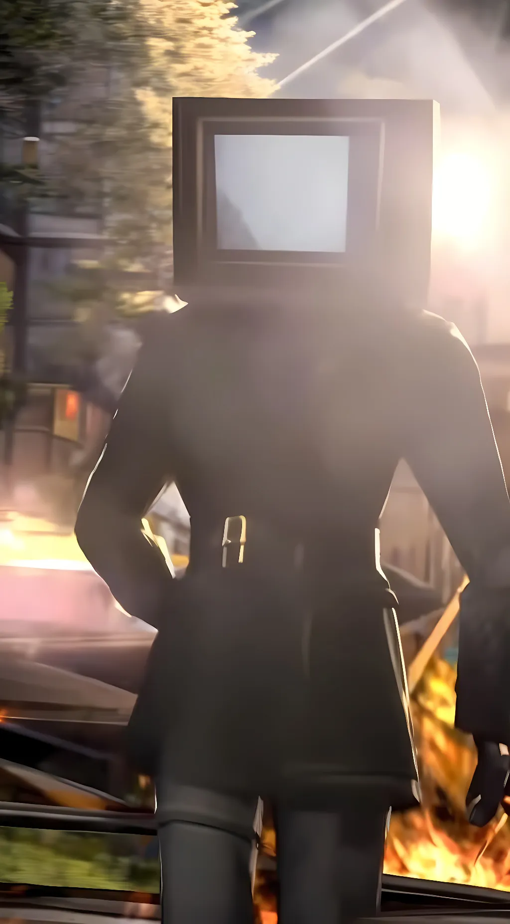 ai character: Tv woman background