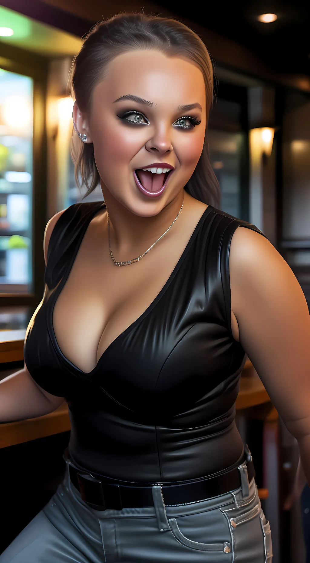 ai character: Jojo Siwa     background