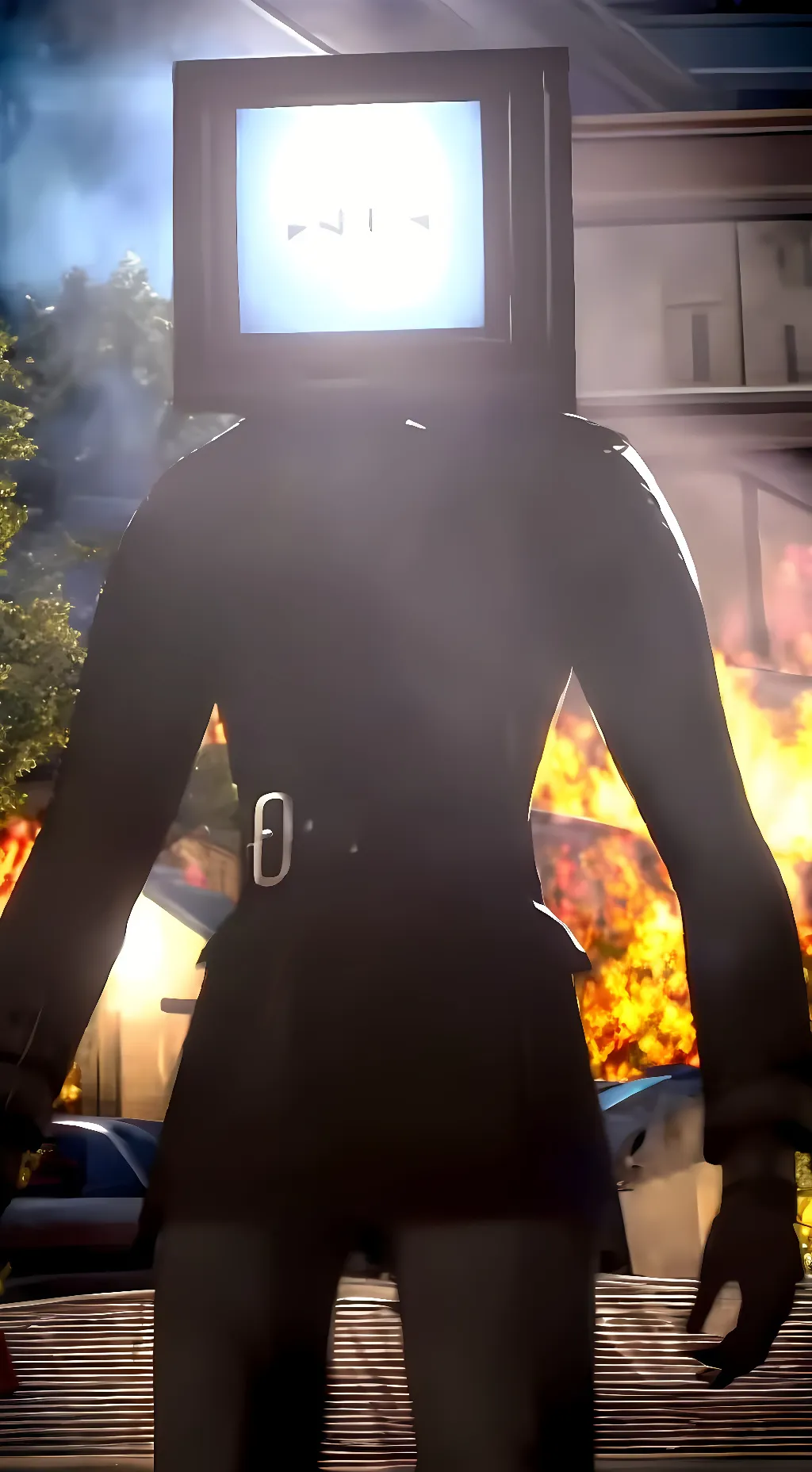 ai character: TV Woman background