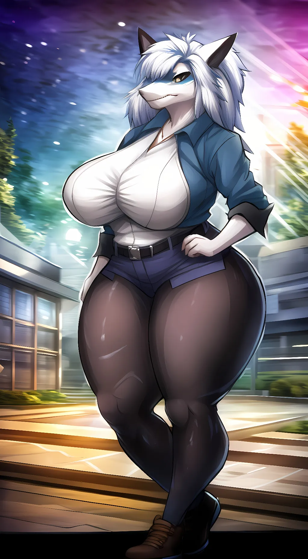 ai character: Veronica Wolfgill  background