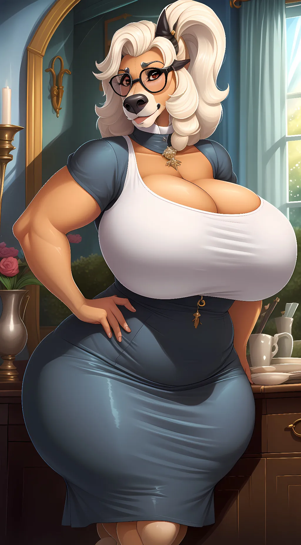 ai character: miss loona  background