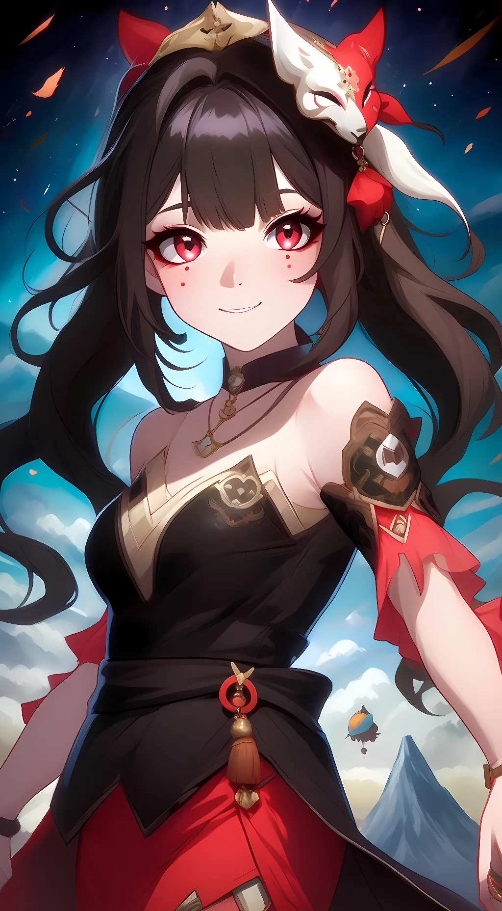 ai character: Sparkle background