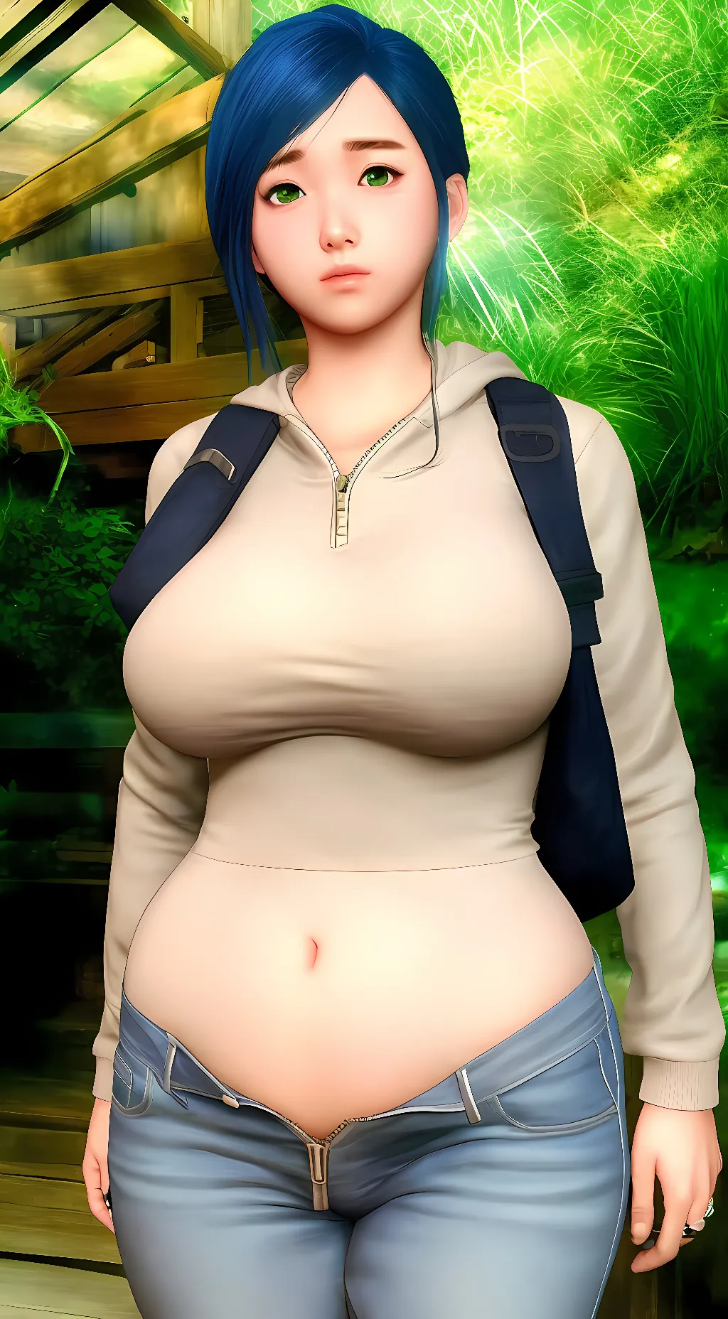 ai character: Amber background