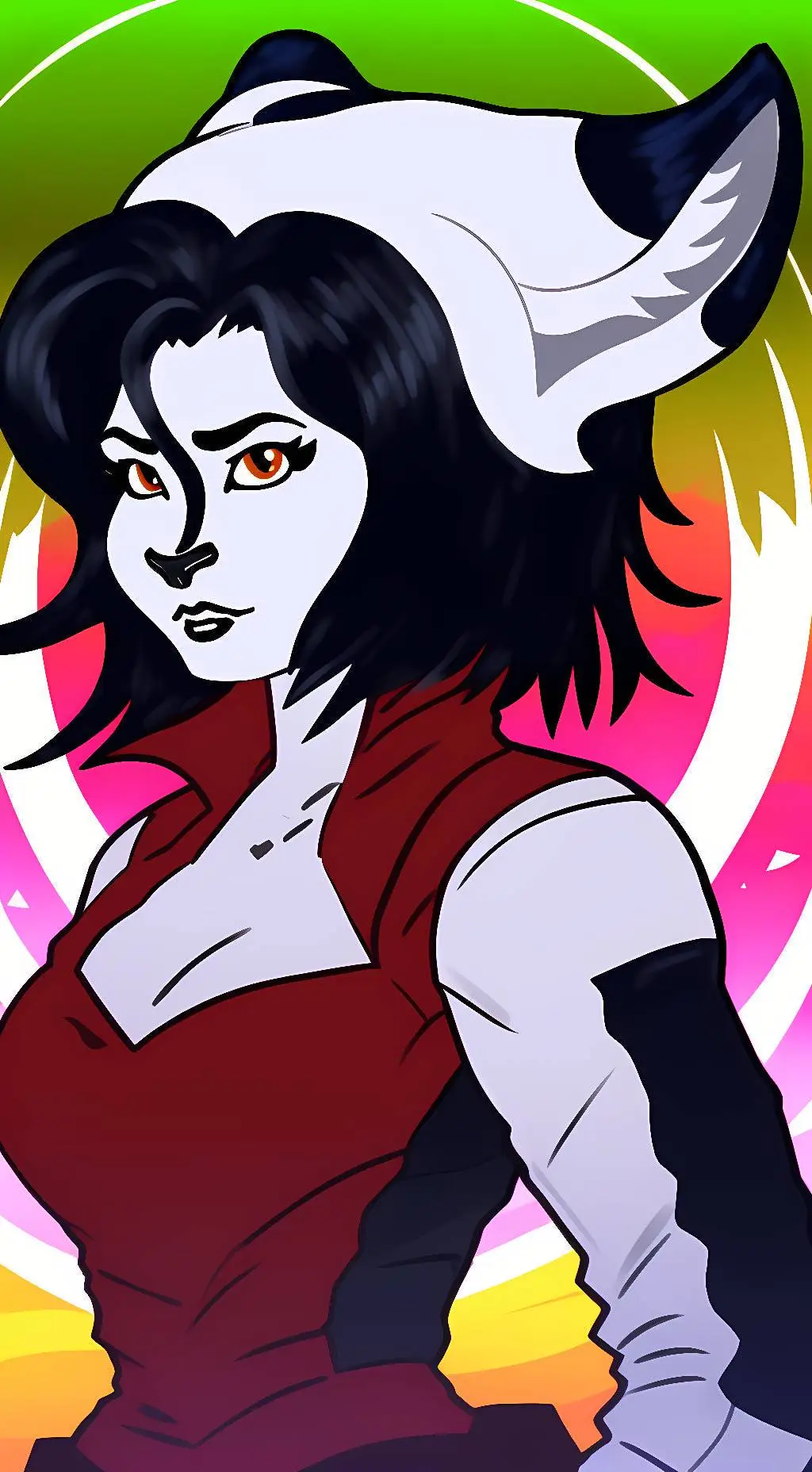 ai character: Fire background