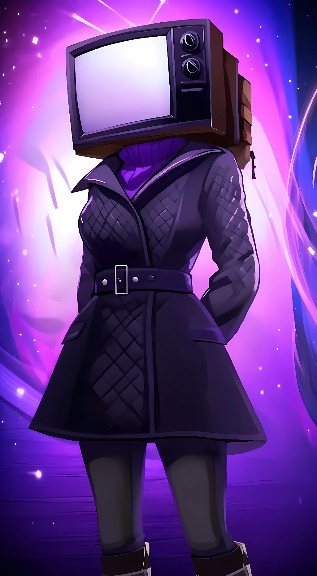 ai character: Tv Woman (AU) background