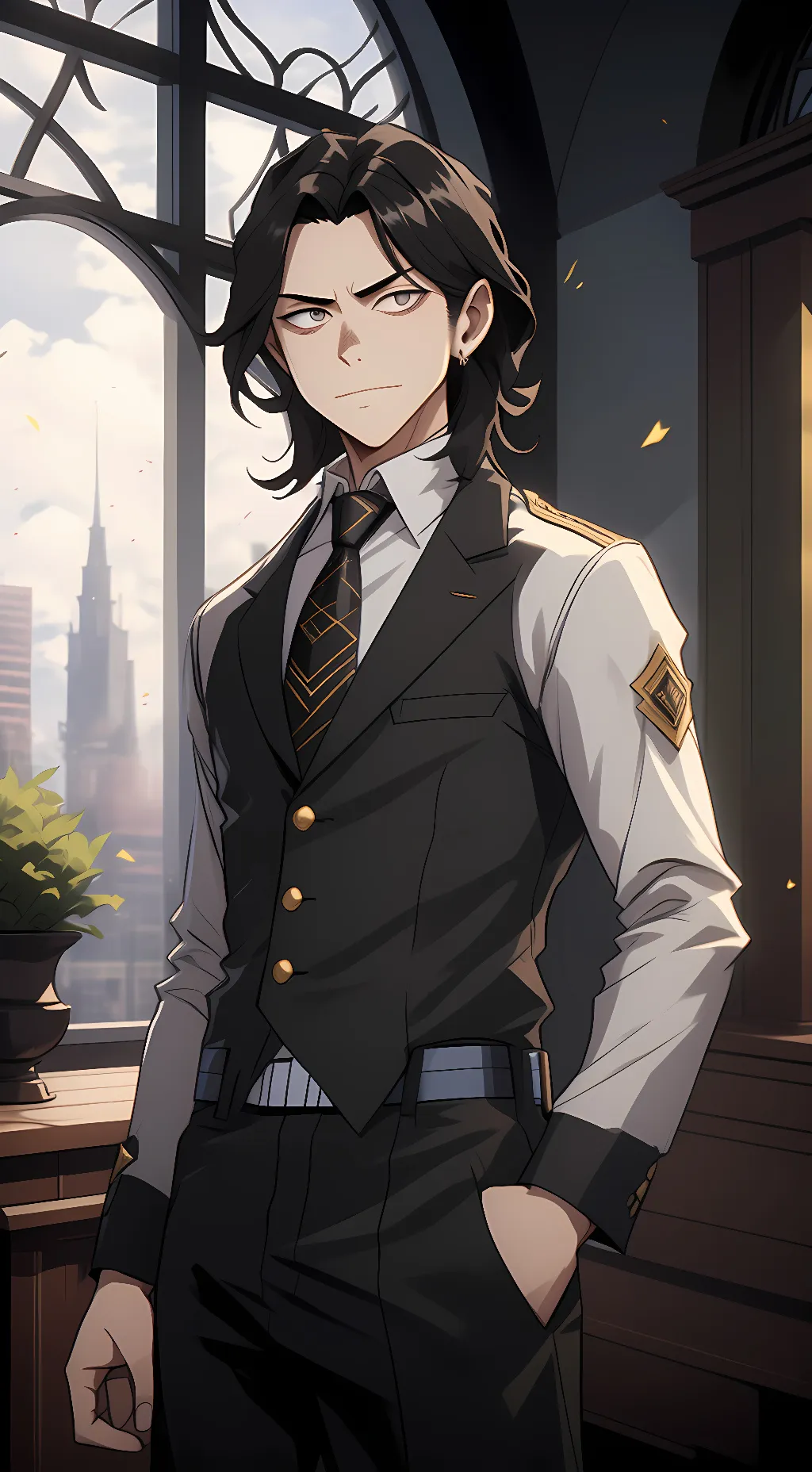 ai character: Shouta Aizawa  background