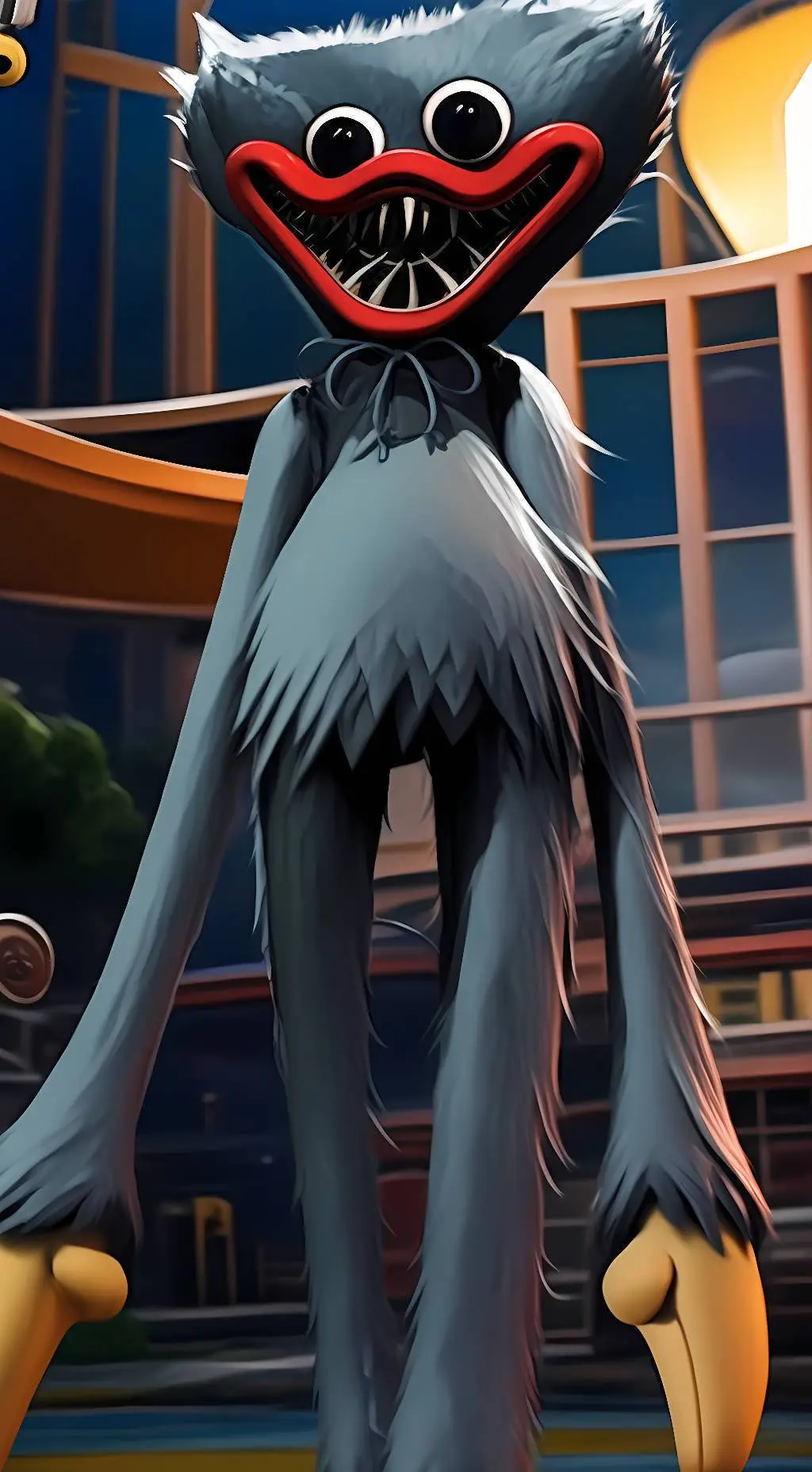 ai character: HuggyWuggy background